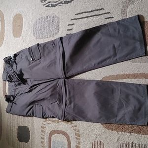 The B.C Clothing mens medium khakis dark grey with zipper to remove bottom legs